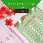 People are being presented with 30 ideas for a "Word of the Year" on the website Kiddy Charts.