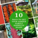 The image is providing 10 tips on how to get ready for a family barbecue in the garden.