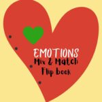 This image is showing a mix and match flip book from KiddyCharts, which allows children to explore and express their emotions.