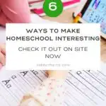 Six creative ways to make homeschooling more interesting are being offered on the website kiddycharts.com.