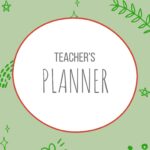 The image shows a teacher's planner with charts from KiddyCharts 2022.