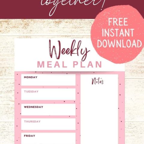 Weekly planner printable free for you today