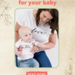 The image is providing tips on finding the best breastfeeding tops for babies, with a link to a website for more information.
