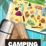A group of people are participating in a camping scavenger hunt.