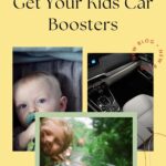 This image is promoting a blog post about the benefits of getting car boosters for children.