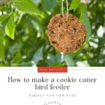 In this image, children are being instructed on how to make a cookie cutter bird feeder, providing a fun and simple activity.