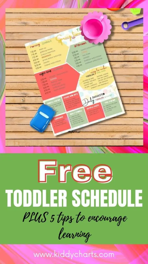 Free toddler schedule to help encourage learning in your kid