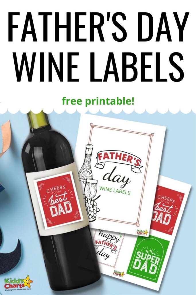 Father's Day wine labels free printable