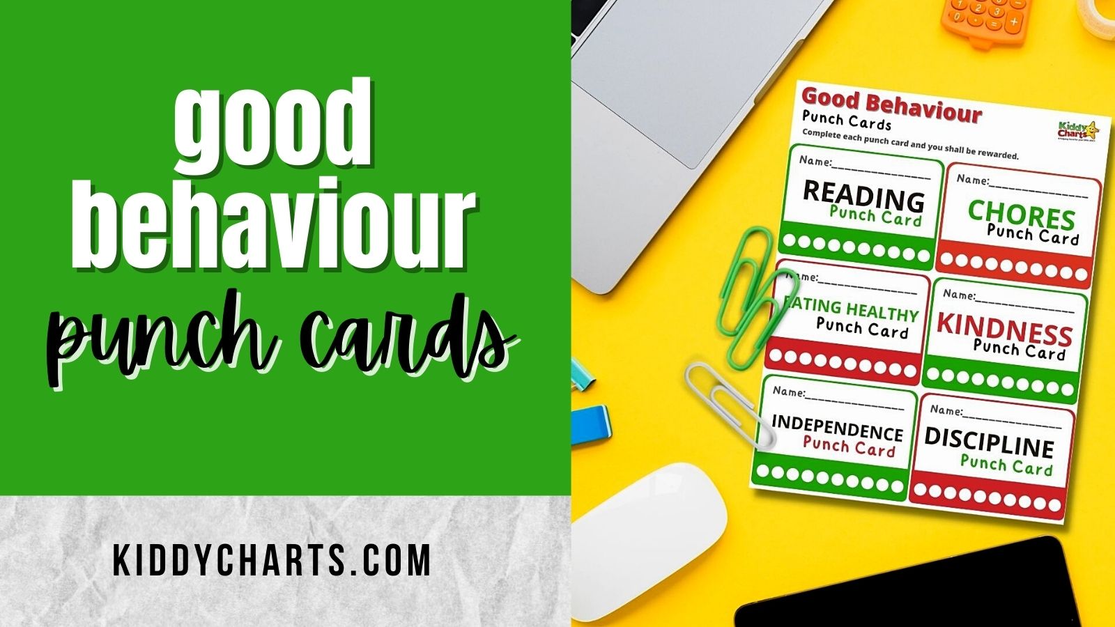 Good behavior punch cards to download free today
