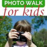 This image is promoting a summer photo walk hosted by KiddyCharts.com, which is a website providing helpful tips and resources for parents.