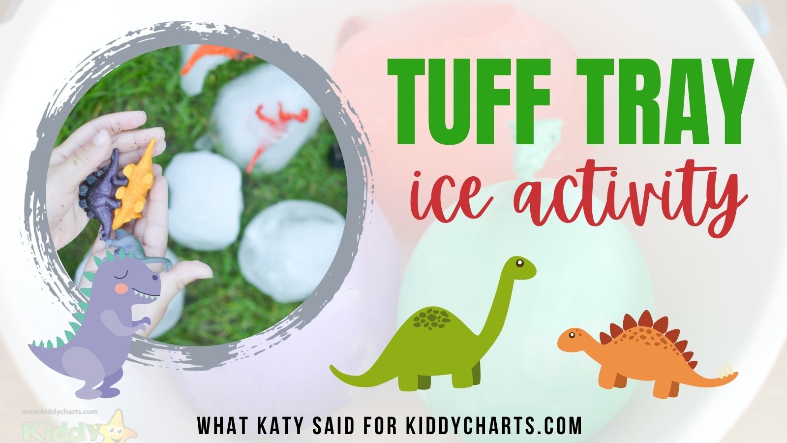 Dinosaur Ice Tuff Tray Activity + 7 Tuff Tray Ideas