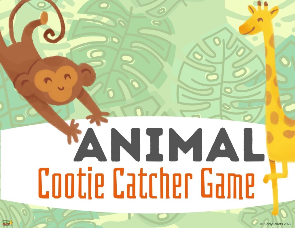 How to make cootie catchers: Animal template