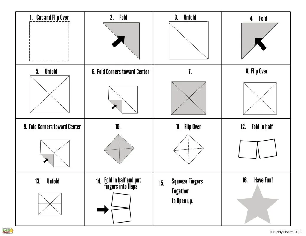 how-to-make-cootie-catchers-animal-template