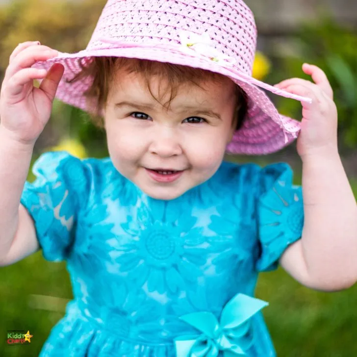 The baby has a hat on.