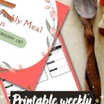 A family is planning their meals for the week using a printable weekly meal planner from www.kiddycharts.com.
