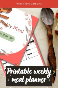 Printable weekly meal planner to download for free