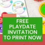 In this image, Hal is inviting new friends over for a play date and providing instructions on how to print a free invitation.