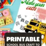 This image is showing a printable craft of a school bus that can be downloaded and made.