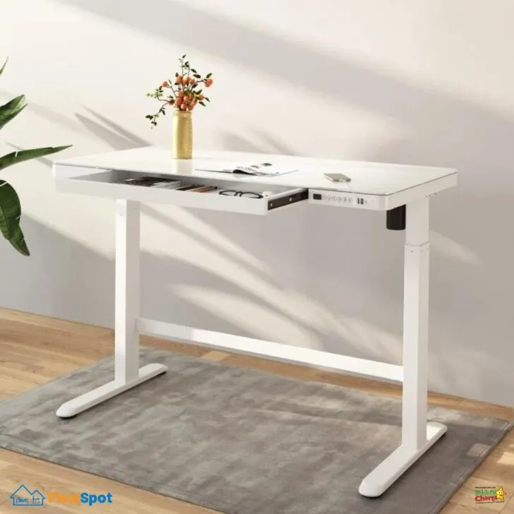 A modern flip design table with furniture pieces arranged indoors is showcased in the Flex Spot Kiddyo Charts.