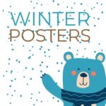 This image shows a chart of posters related to winter activities.
