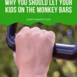 The image is promoting the benefits of allowing children to play on the monkey bars, with a link to Kiddy Charts for more information.