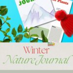 In this image, people are encouraged to make their own winter nature journal with their kids using the KiddyCharts website.