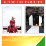 This image is promoting a tour guide for families to explore the island of Lanzarote.