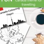 Kids are having fun coloring Canada-themed pages from the website KiddyCharts.
