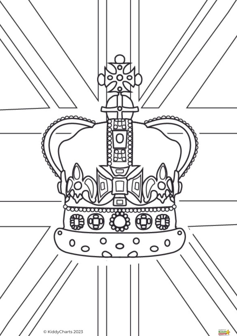 Coronation colouring pages for kids and adults: Free to download