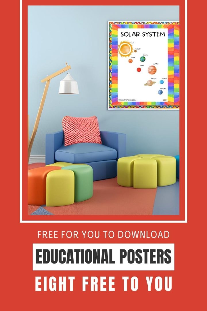 Free educational posters | For home or the classroom | Color in too