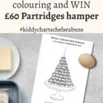 A coloring competition is being held in 2023 by World Chelsea Bun Awards, with a chance to win a £60 Partridges hamper by sharing a kid's best coloring on Kiddycharts Chelsea Buns.