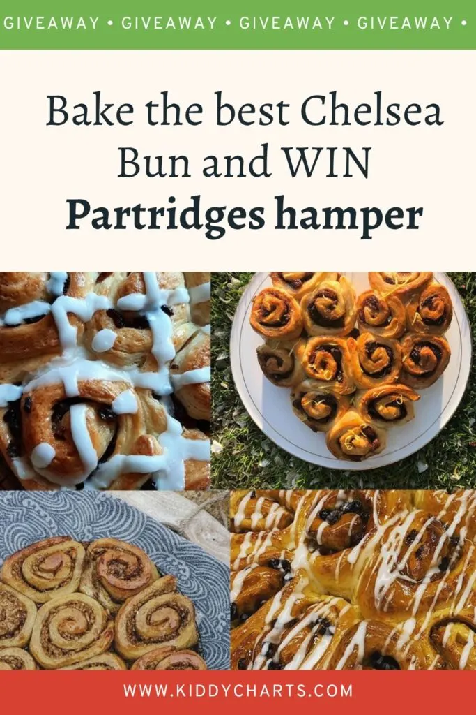 A giveaway is being held where the best Chelsea Bun baker will win a Partridges hamper.