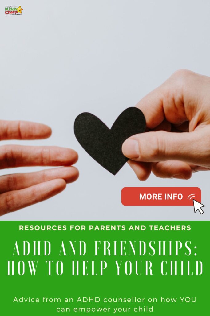 This image is providing resources for parents and teachers on how to help children with ADHD develop friendships.