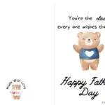 A father is being celebrated on Father's Day with a card expressing appreciation for their role as a caddy.