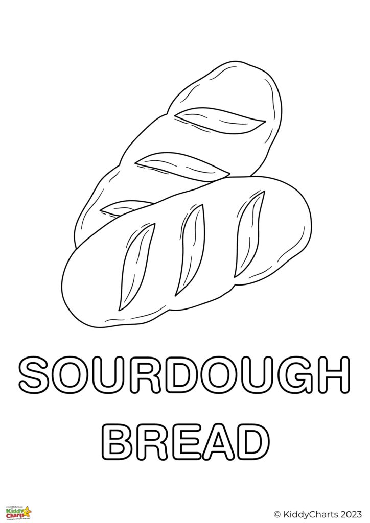 A person is making a loaf of sourdough bread with the help of a website called KiddyCharts.