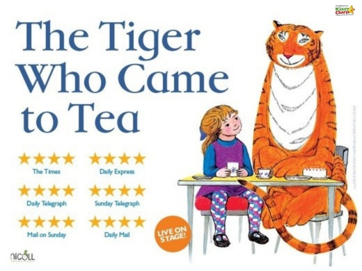 A live stage adaptation of the classic children's book "The Tiger Who Came to Tea" is being performed.