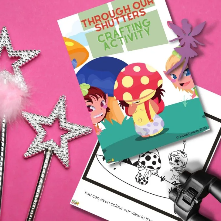 Children are participating in a crafting activity to decorate shutters in 2023 at KiddyCharts.