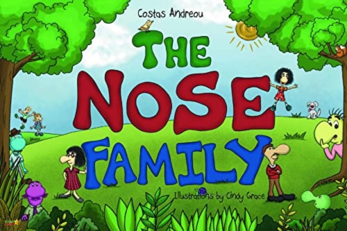 The Nose Family is being illustrated by Cindy Grace in a drawing by Costos Andreou.