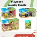 This image is advertising a giveaway of a £165 Playmobil Country Bundle, which includes 29 and 31 pieces of Playmobil Country toys.