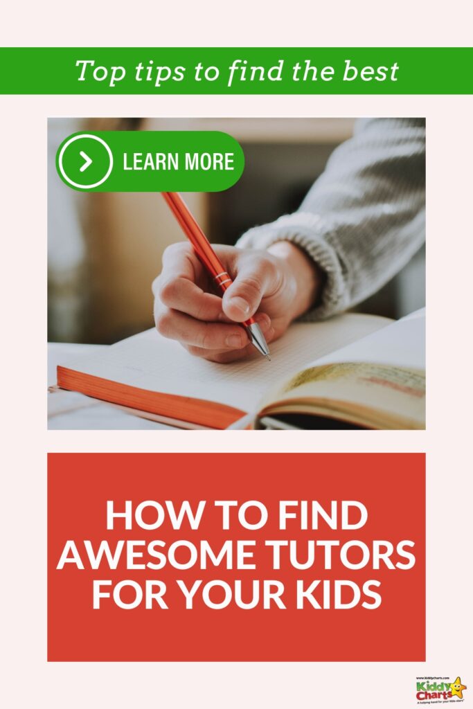 In this image, Kiddy Charts is providing tips to help parents find the best tutors for their children.