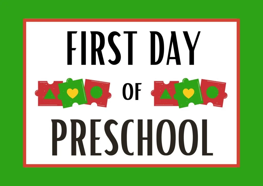 A child is starting their first day of preschool, excited to explore and learn new things.