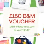 People are being invited to visit kiddycharts.com to enter a competition to win a £150 B&M voucher and a pen set.