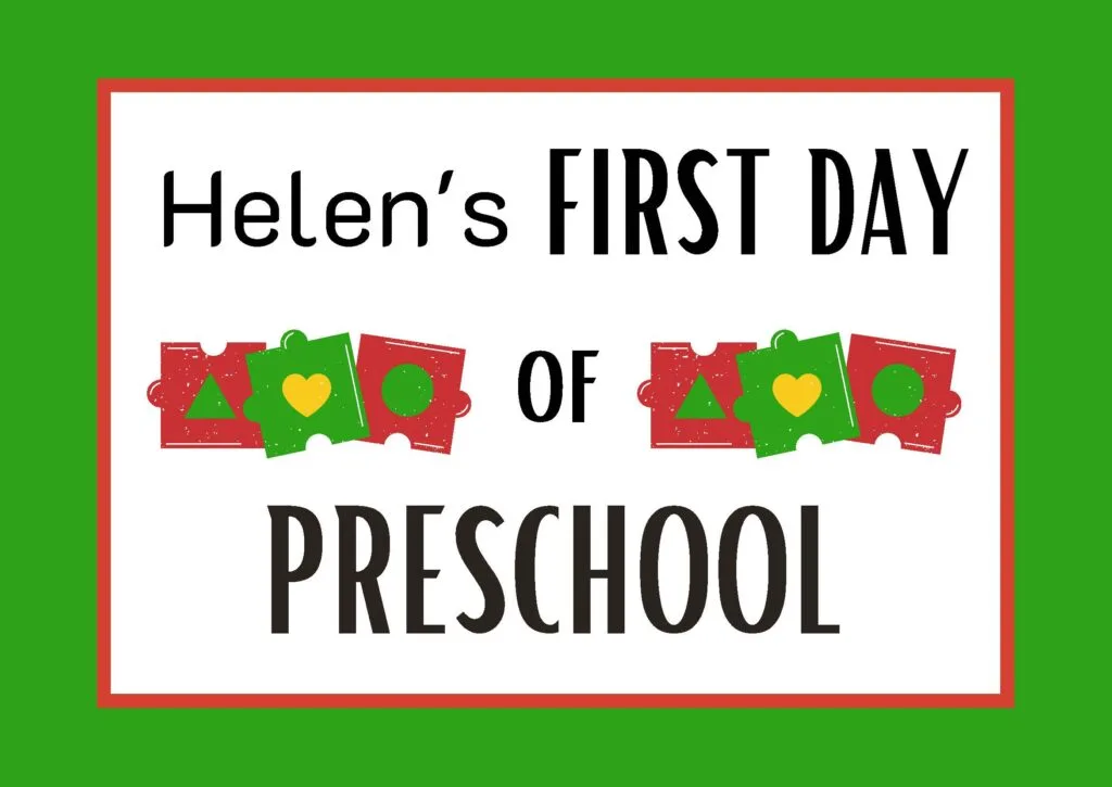 Helen is starting their first day of preschool.