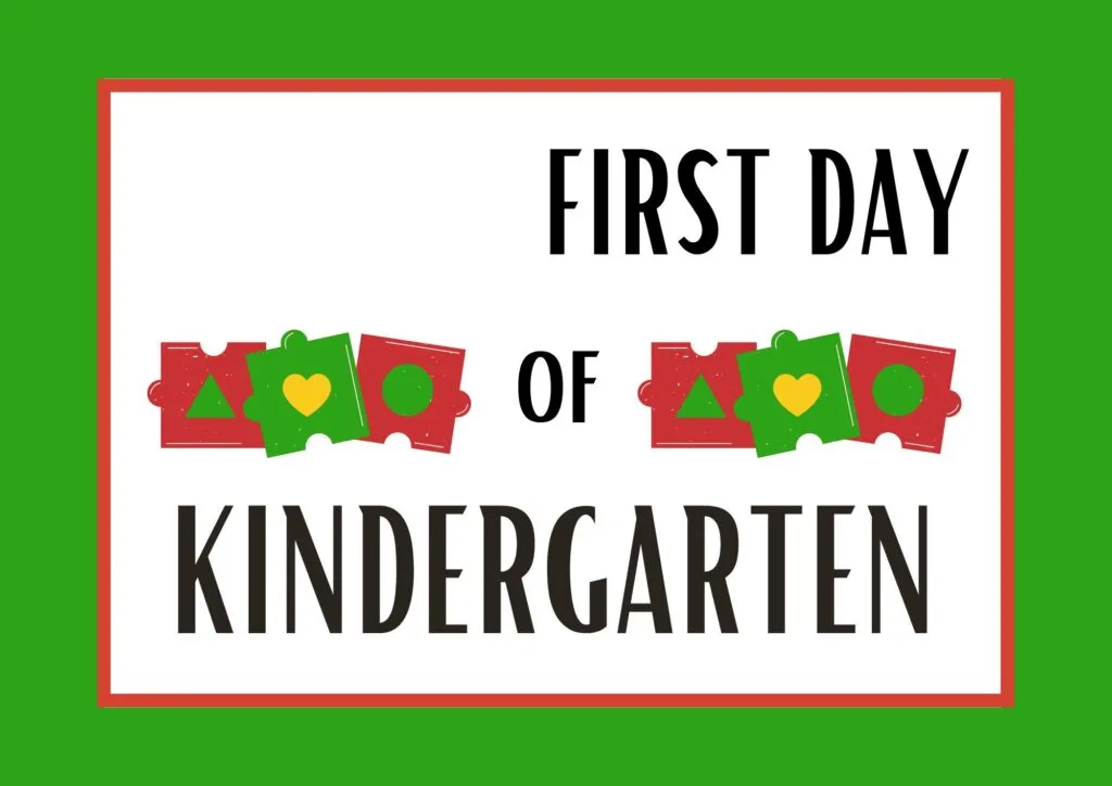 A child is starting their first day of kindergarten, excited to begin their educational journey.