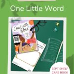 In this image, people are being invited to join the One Little Word Book Club which includes free argument worksheets for kids.