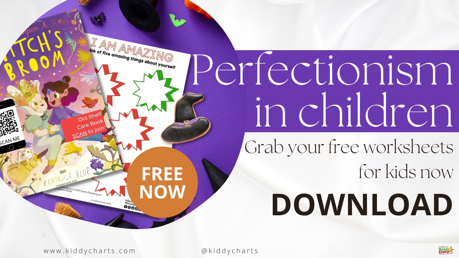Perfectionism in children simple worksheets: Once upon a witch’s broom