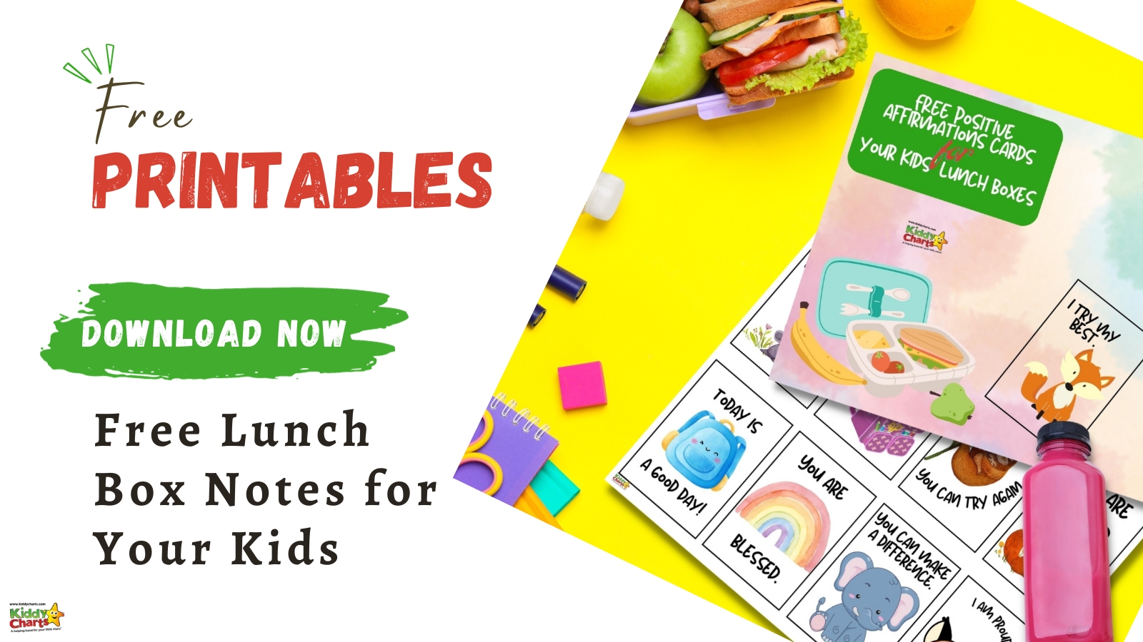 Boost your child’s day with free printable positive affirmation lunch box notes