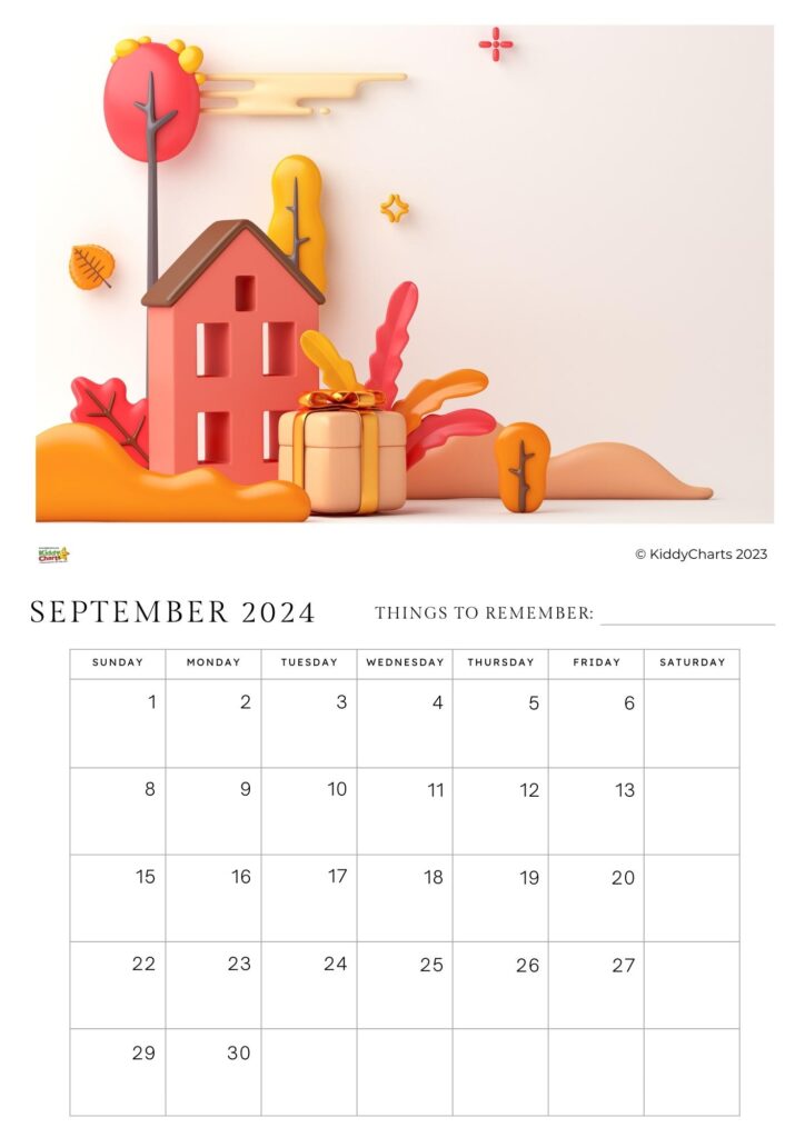 This image is a calendar for the year 2023-2024, with the days of the week listed for each month.