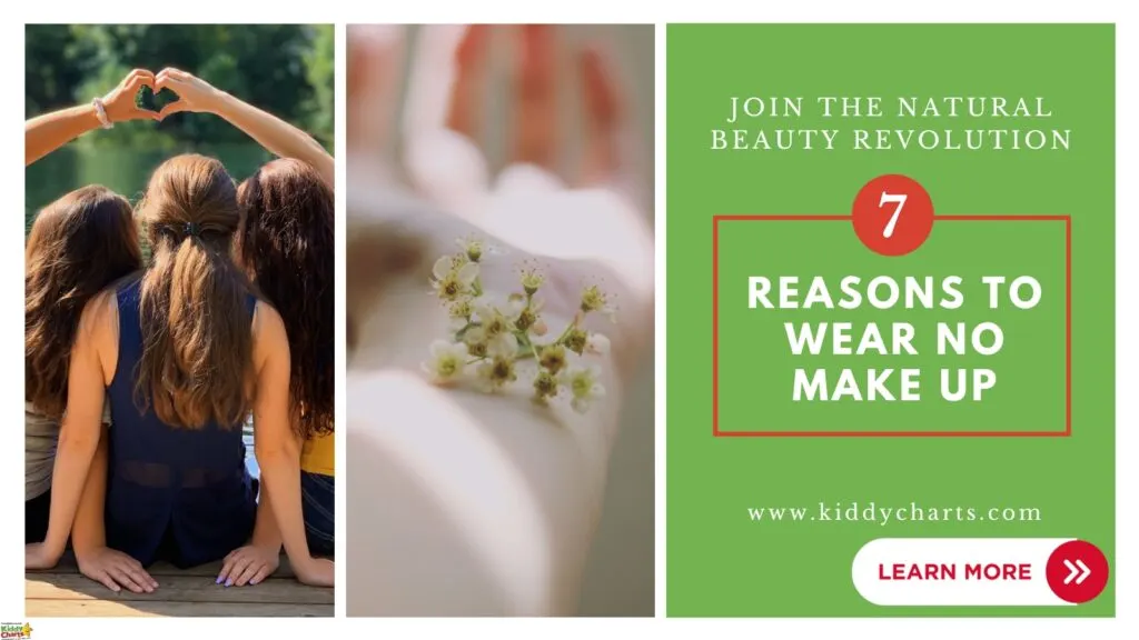 People are being encouraged to join a revolution to embrace their natural beauty by wearing no makeup, and are being provided with seven reasons to do so from the website Kiddycharts.com.