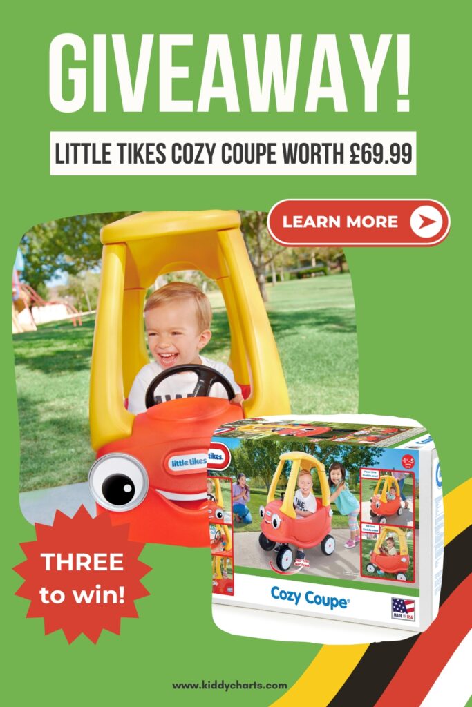 A giveaway is being held to win a Little Tikes Cozy Coupe worth £69.99.